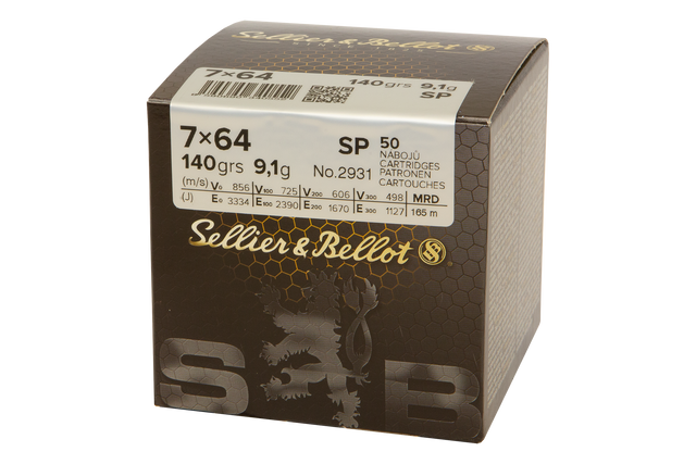 Sellier & Bellot Büchsenmunition 7 x 64 9,1g Soft Point Schüttpackung mit 50 Stück