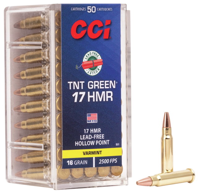 CCI Kleinkalibermunition .17 HMR 1g Speer TNT Green Hollow Point