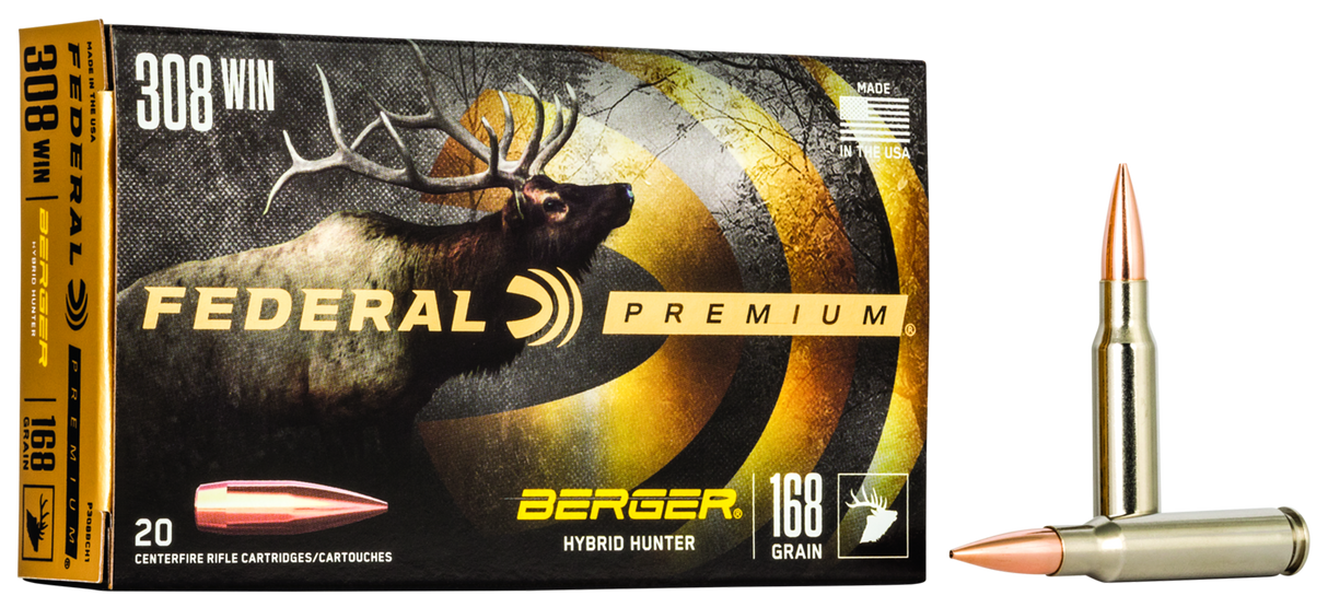Federal Büchsenmunition Premium .308 Win. 10,9g Berger