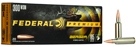 Federal Büchsenmunition Premium .300 Win. Short Mag. 12g Berger Hybrid