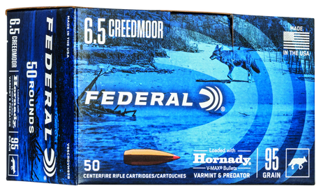 Federal Büchsenmunition 6,5 mm Creedmoor 6,2g Hornady V-Max