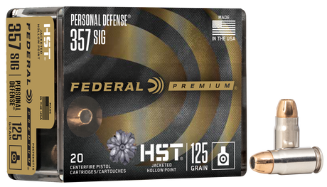 Federal Pistolenmunition Premium .357 SIG 8,1g HST Jacketed Hollow Point