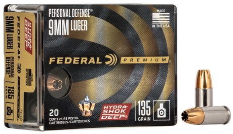 Federal Pistolenmunition Premium 9 x 19 8,7g Hydra-Shok Deep Jacketed Hollow Point