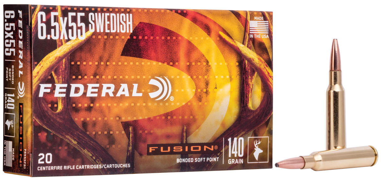 Federal Büchsenmunition 6,5 x 55 SE 9,1g Fusion Soft Point