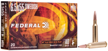 Federal Büchsenmunition 6,5 x 55 SE 9,1g Fusion Soft Point