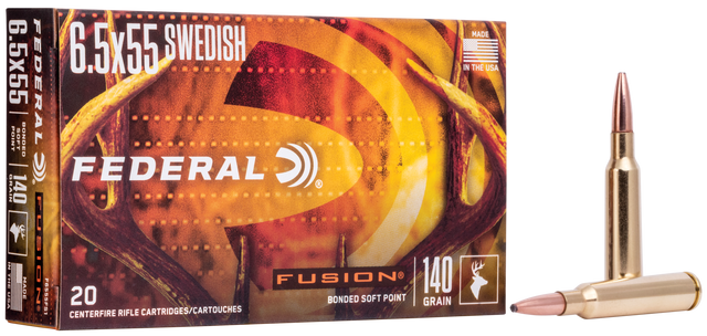 Federal Büchsenmunition 6,5 x 55 SE 9,1g Fusion Soft Point