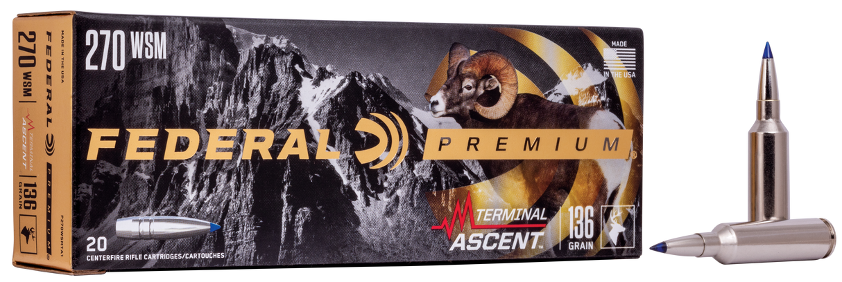Federal Büchsenmunition Premium .270 WSM 8,8g Terminal Ascent