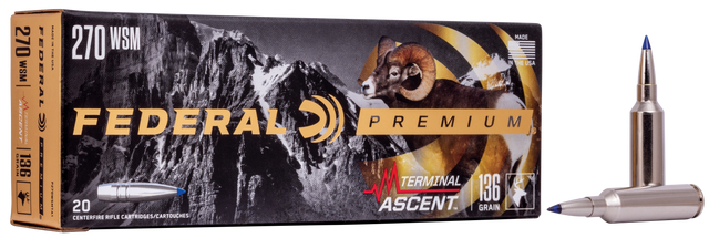 Federal Büchsenmunition Premium .270 WSM 8,8g Terminal Ascent