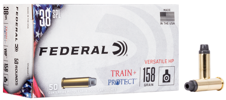 Federal Revolvermunition .38 Special 10,2g Versatile Hollow Point Train + Protect