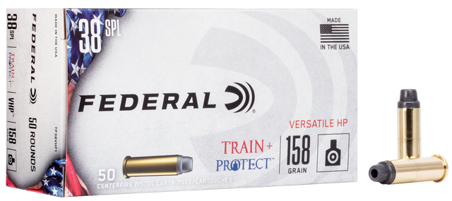 Federal Revolvermunition .38 Special 10,2g Versatile Hollow Point Train + Protect