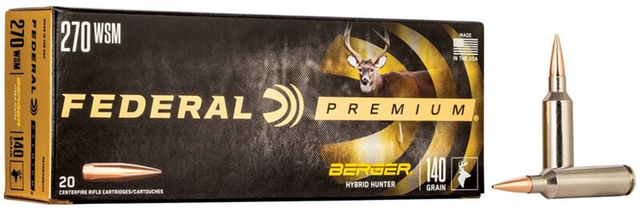Federal Büchsenmunition Premium .270 WSM 9,10g Berger Hybrid Hunter