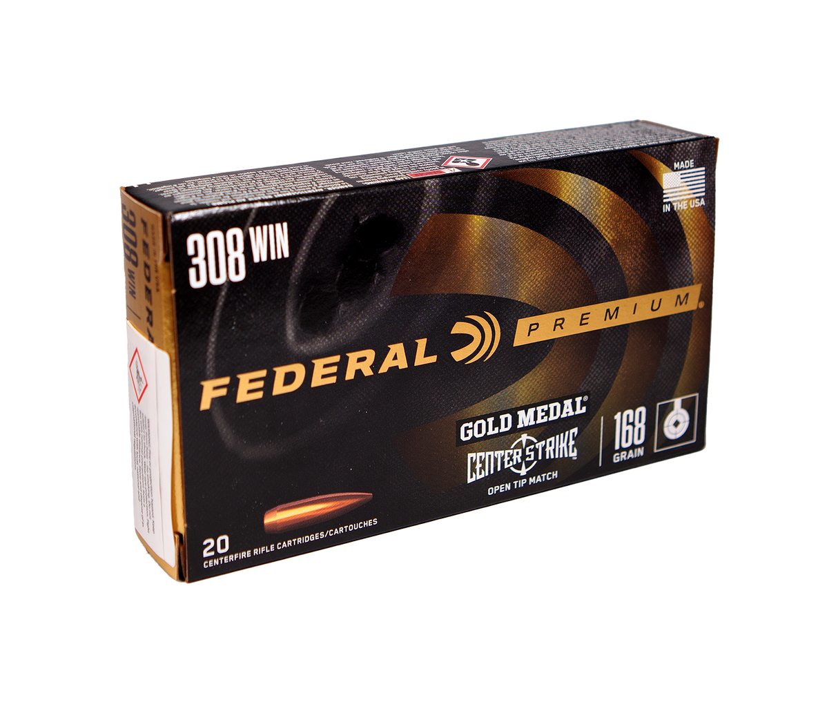 Federal Büchsenmunition Gold Medal .308 Win. 10,9g Open Tip Match Centerstrike