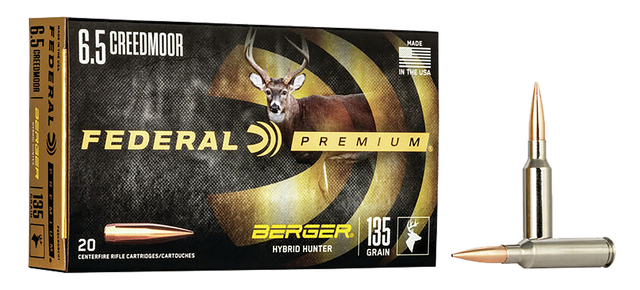 Federal Büchsenmunition Premium 6,5 mm Creedmoor 8,75g Berger Hybrid Hunter