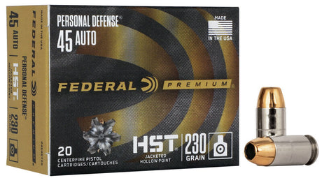 Federal Pistolenmunition Premium .45 Auto 14,90g HST Jacketed Hollow Point