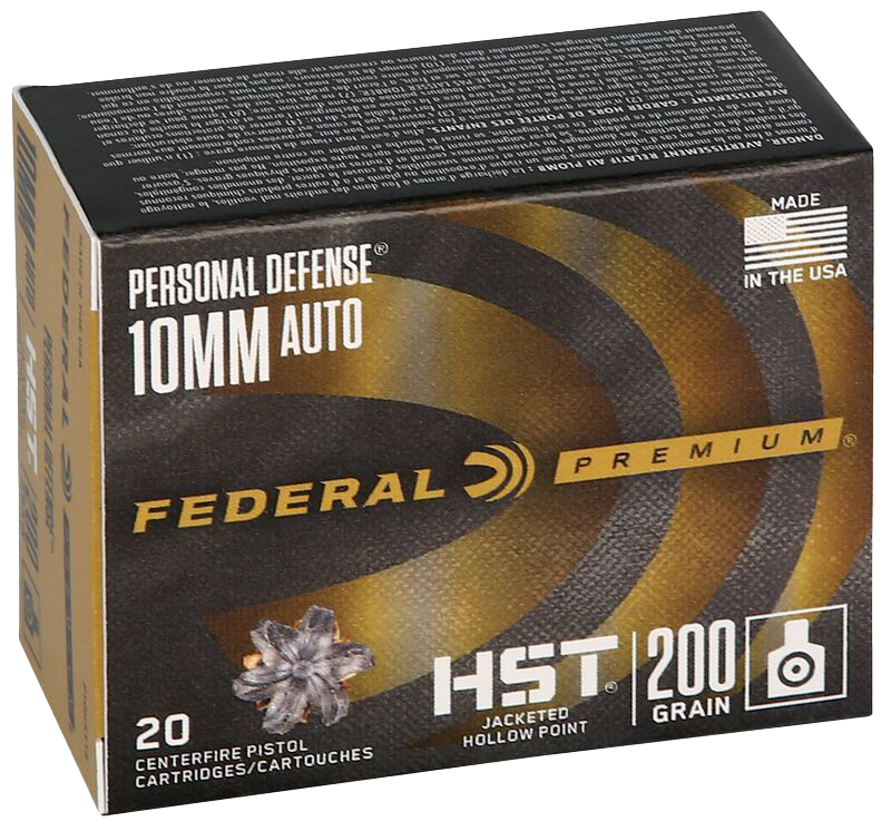 Federal Pistolenmunition Premium 10 mm Auto 12,96g Jacketed Hollow Point HST Personal Defense