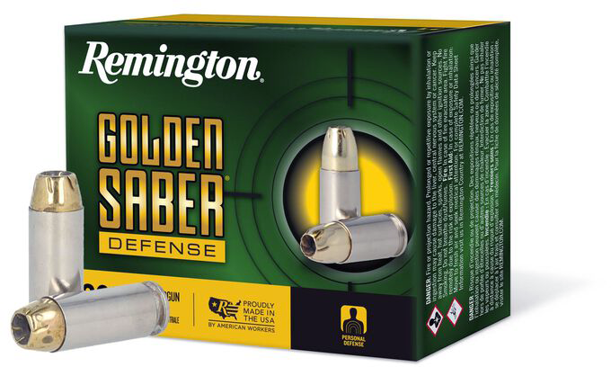 Remington Pistolenmunition 10 mm Auto 11,70g Brass Jacketed Hollow Point Golden Saber Defense