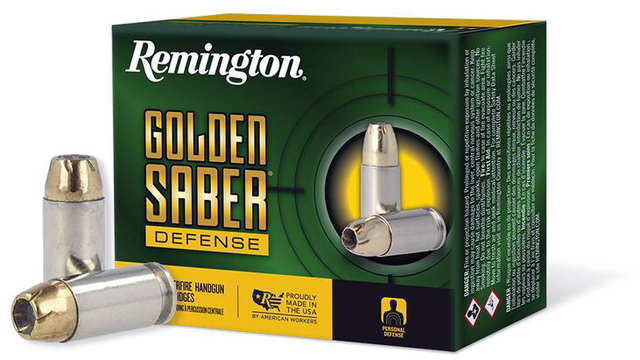 Remington Pistolenmunition .40 S&W 11,70g Brass Jacketed Hollow Point Golden Saber Defense