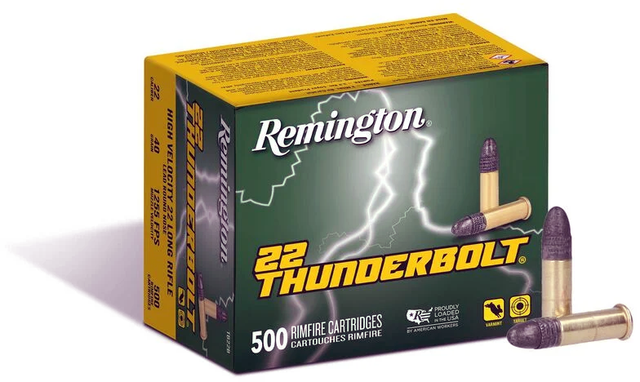 Remington Kleinkalibermunition .22 LR 2,60g Lead Round Nose Thunderbolt Schüttpackung mit 500 Stück
