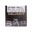 Sellier & Bellot Büchsenmunition .223 Rem 4,5g Full Metal Jacket Schüttpackung mit 100 Stück
