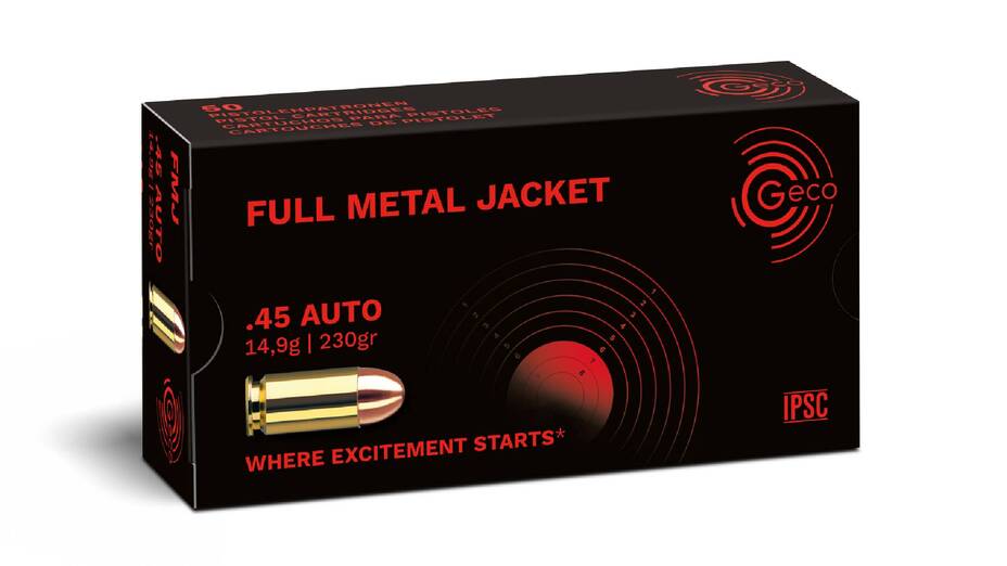 GECO .45 Auto Full Metal Jacket 14,9g/230gr – 50 Stück