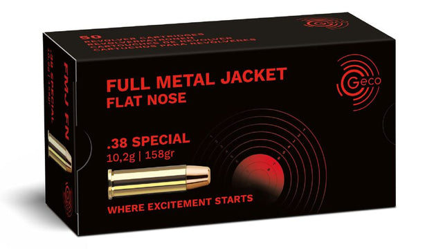 GECO .38 Special Full Metal Jacket Flat Nose 10,2g/158gr – 50 Stück