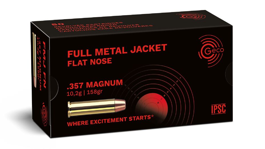 GECO .357 Magnum Full Metal Jacket Flat Nose 10,2g/158gr – 50 Stück