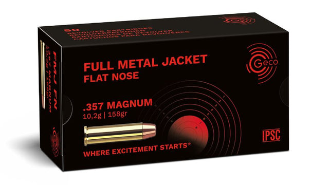 GECO .357 Magnum Full Metal Jacket Flat Nose 10,2g/158gr – 50 Stück