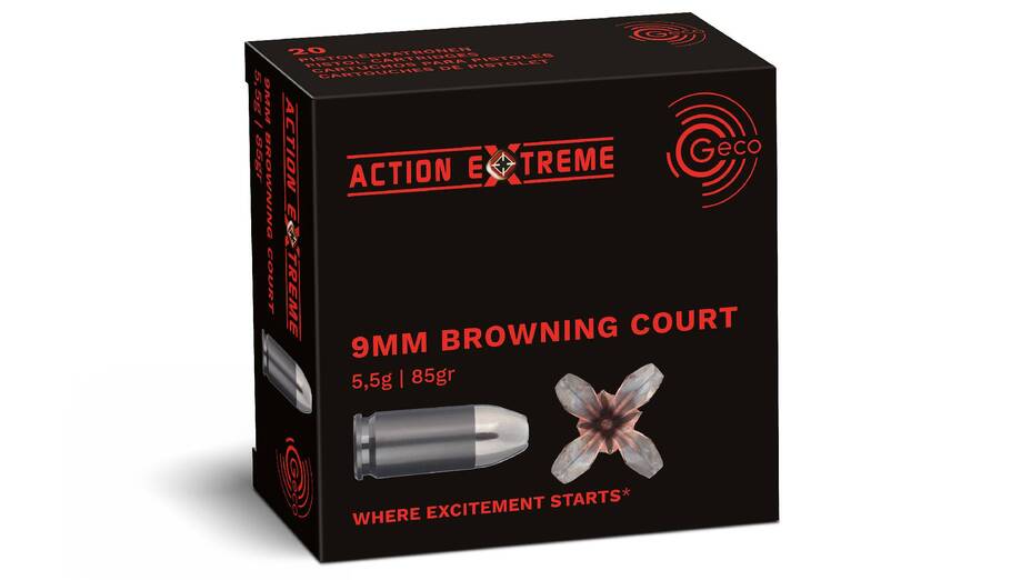 GECO 9 mm Browning short Action Extreme 5,5g/85gr – 20 Stück