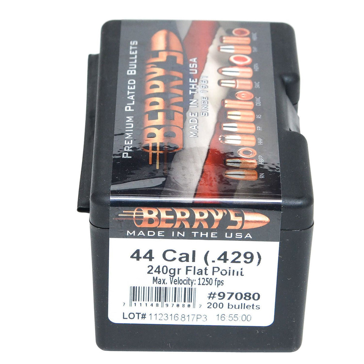 Berry’s .44 (.429) 240gr Flat Point - Packung 200 Stk