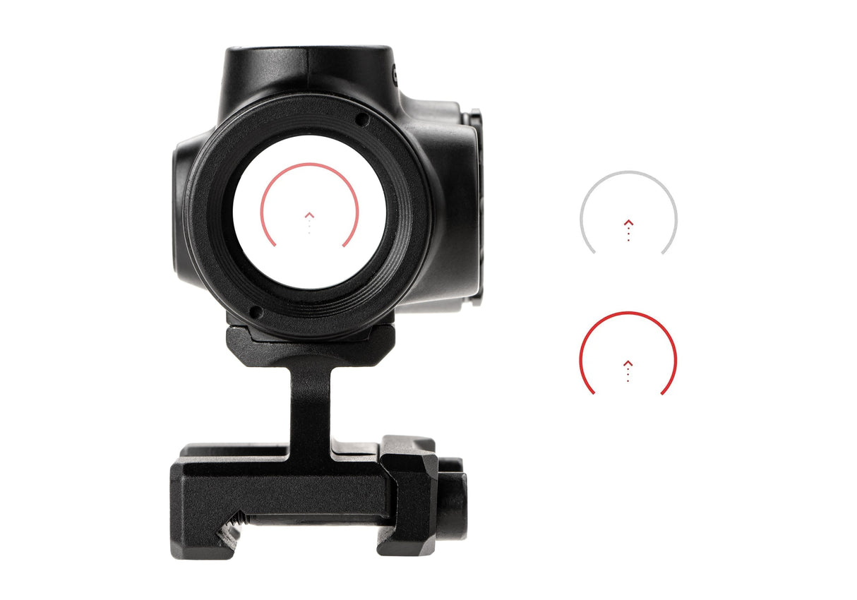 GLx MD-21S Push Button 21mm Microdot with AutoLive ACSS-CQB Red Dot Reticle