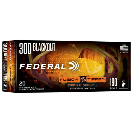 Federal Büchsenmunition Fusion .300 AAC Blackout 12,30g Tipped Fusion Subsonic