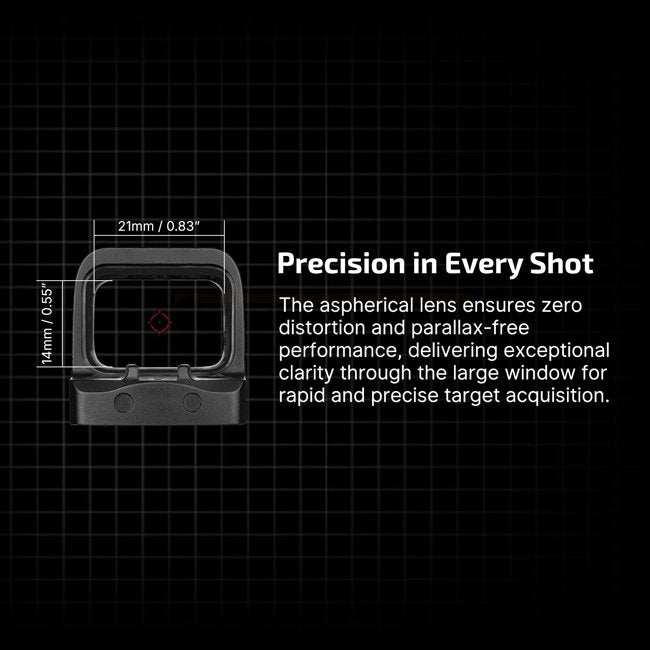 Olight Osight S Multi Reticle Reflex Sight 2 MOA Dot & 32 MOA Circle - Black – Bild 4