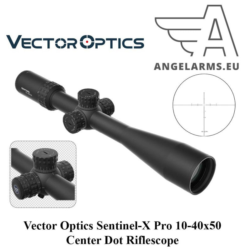 Vector Optics Sentinel-X Pro 10-40x50 Center Dot Riflescope