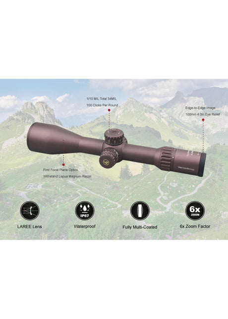 Vector Optics Continental x6 4-24x56 FFP PRS Riflescope - Dark Earth